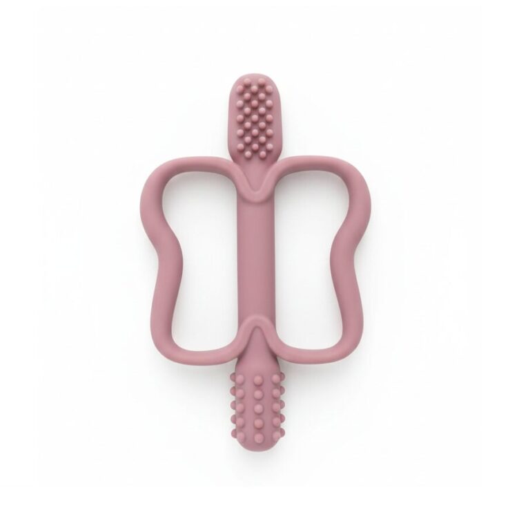 Mordedor Silicona Mariposa -DARK PINK