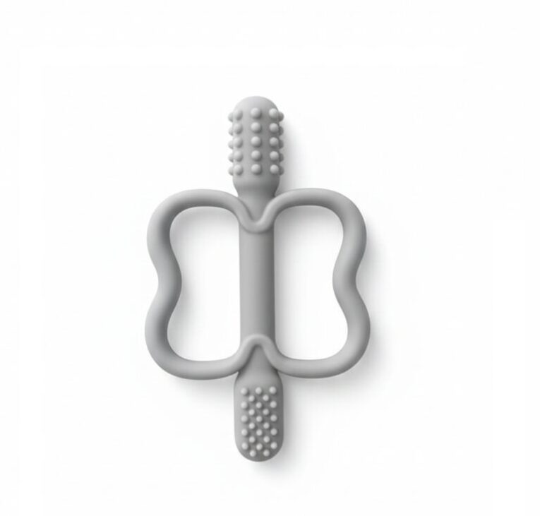 Mordedor Silicona Mariposa -GRIS