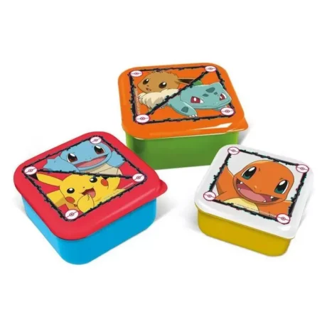 Pack de Taper Snack 3 Piezas (Pokemon)