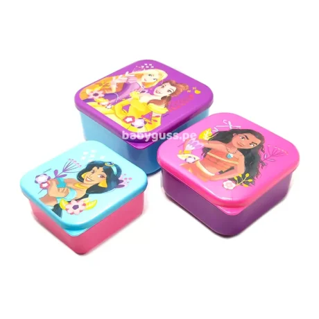 Pack de Taper Snack 3 Piezas (Princesas)