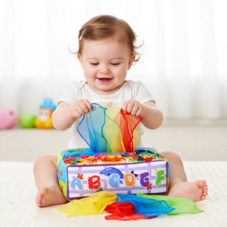 Porta Pañuelos de Tela Sensoriales ABC